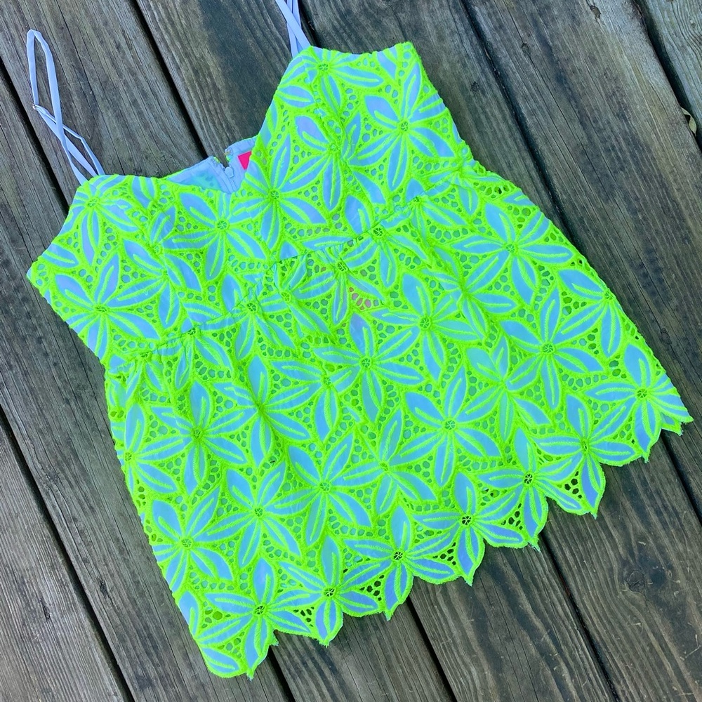 NWT Lilly Pulitzer Pepino Green Mambo Mellie’s Top | Size 4